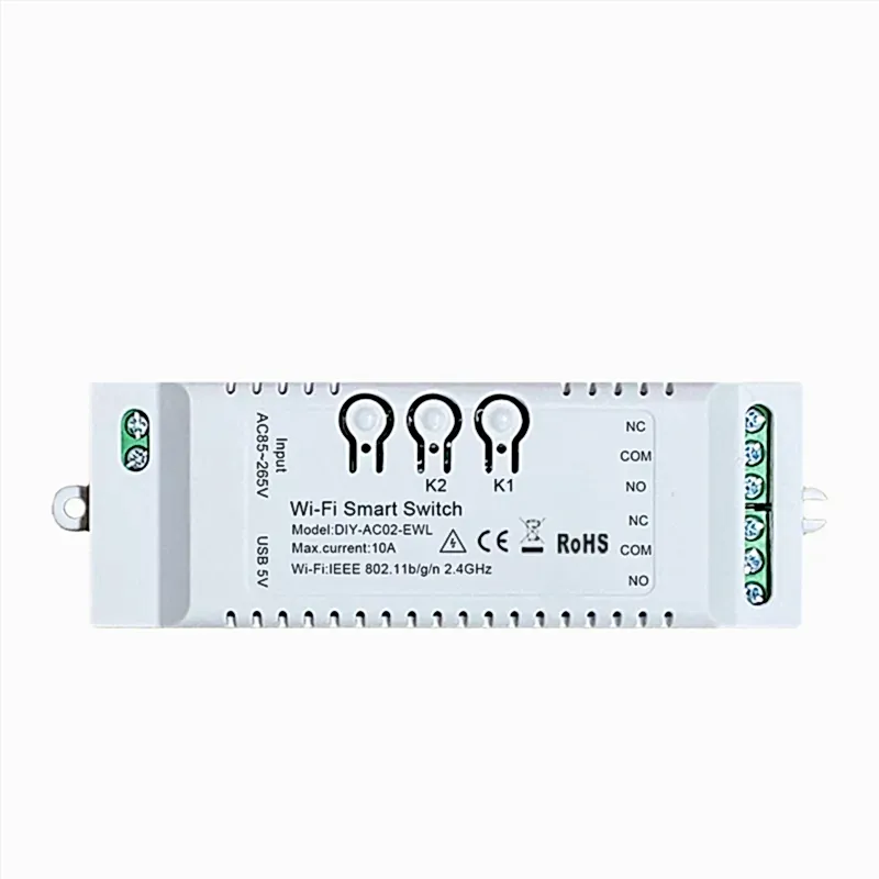 2CH Wi-Fi Smart Switch DIY Timer Ewelink App 85-265V USB 5V 2,4G Wi-Fi Модуль автоматизации Home для Alexa Google Home Iftt