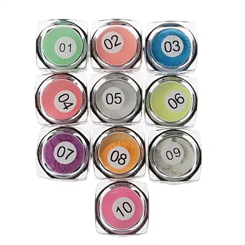 896A Модный светильный порошок 10 цветов эпоксидная смола ультрафиолета пигмент для украшения для украшения