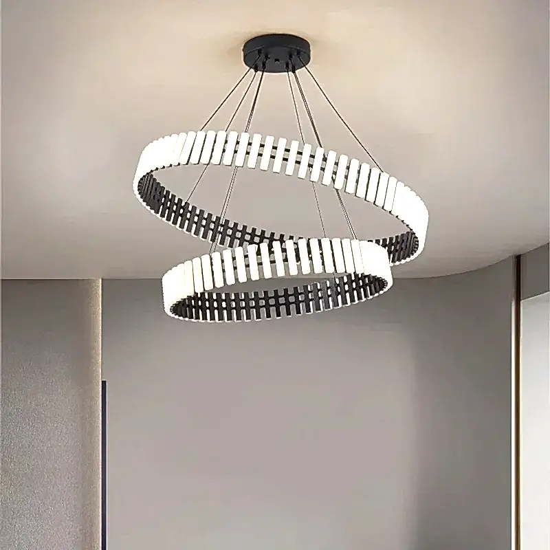 Ghjuyiol Современный светодиодный светодиодная люстра гостиной фортепиано минимализм подвеска светиль