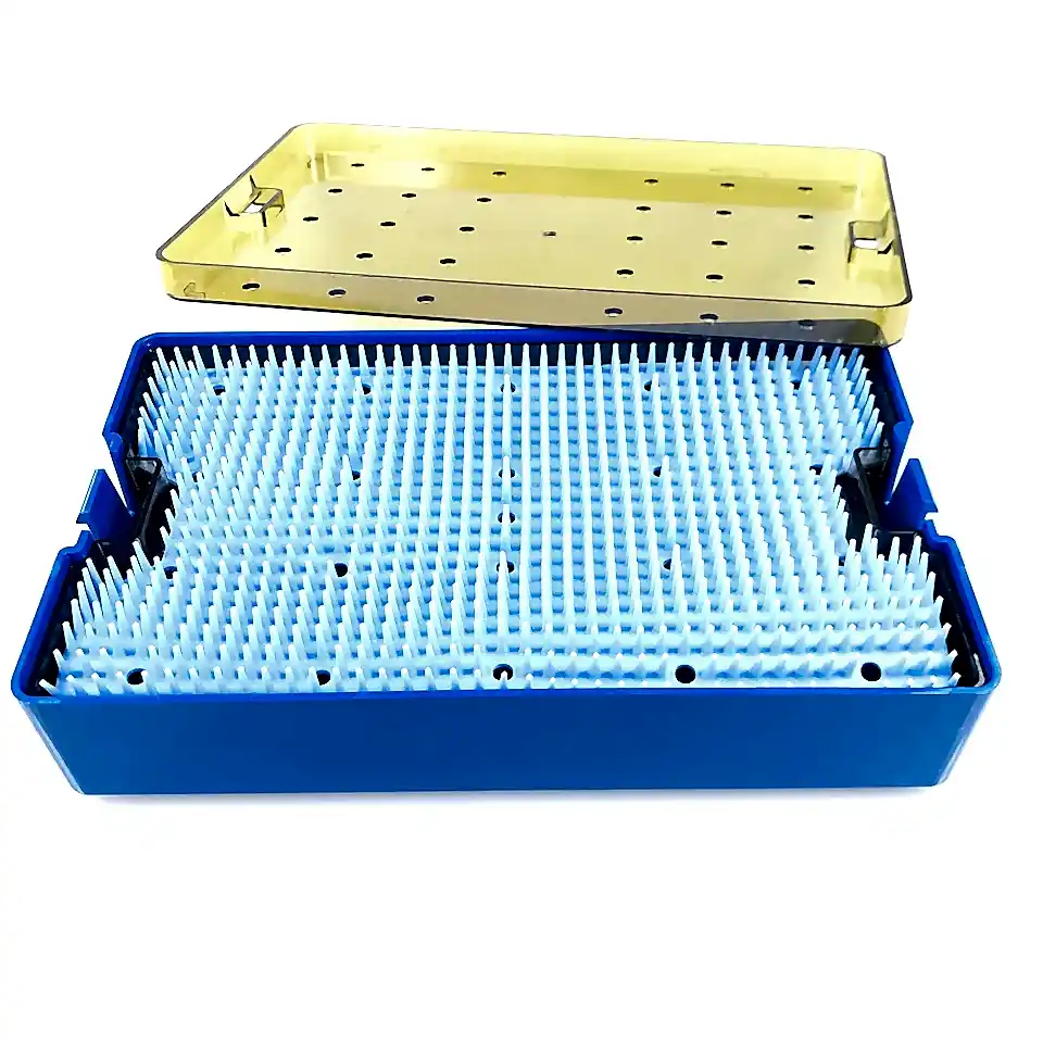 Автокланируемый двойной слой дезинфекция коробки с силиконовым мат -силиконовым стерилизацией микрохирургических инструментов