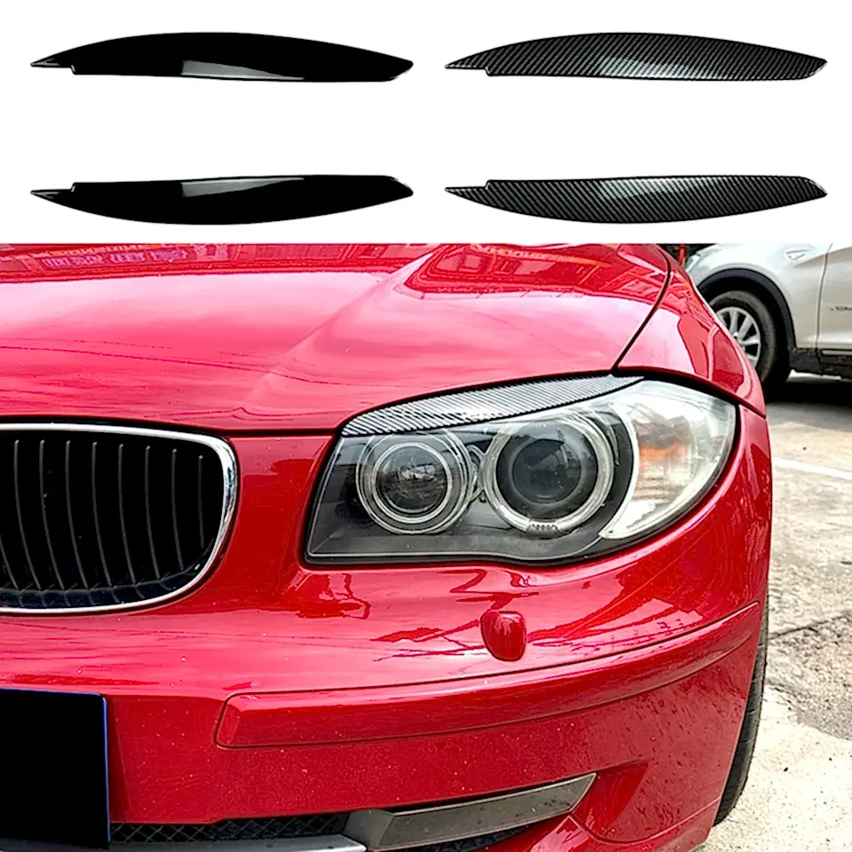 Для BMW 1 Series E81 E82 E87 E88 2004-2011 Фара Фара Фара Фара Углеродное волокно Взгляд.